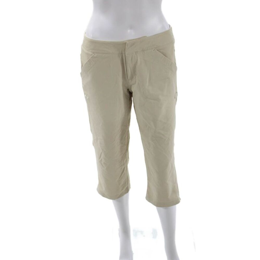 Under Armour Women Cargo Capri Pants Beige Size 6